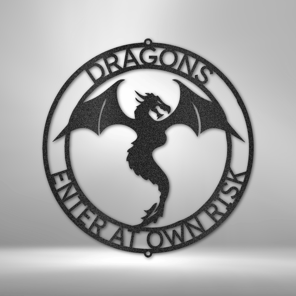 Dragon Ring Monogram - Steel Sign