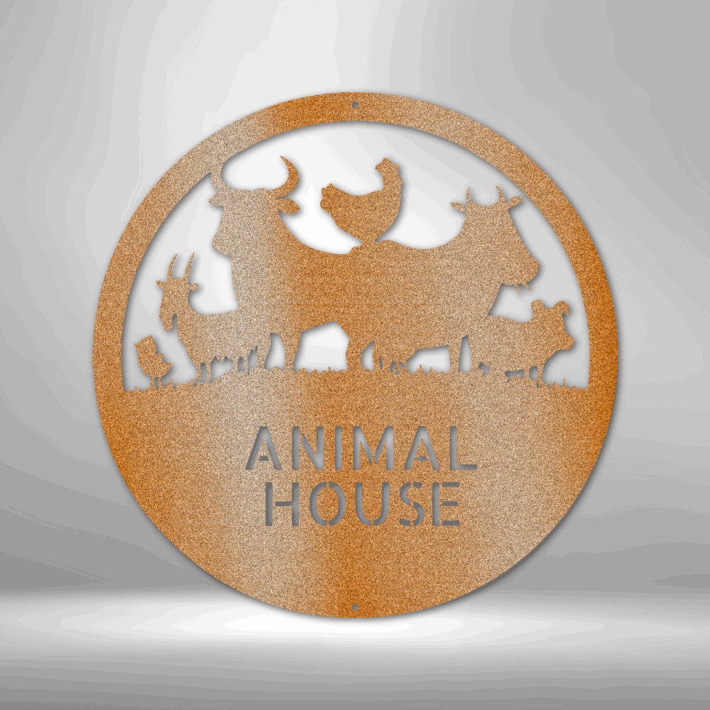 Animal House Monogram - Steel Sign