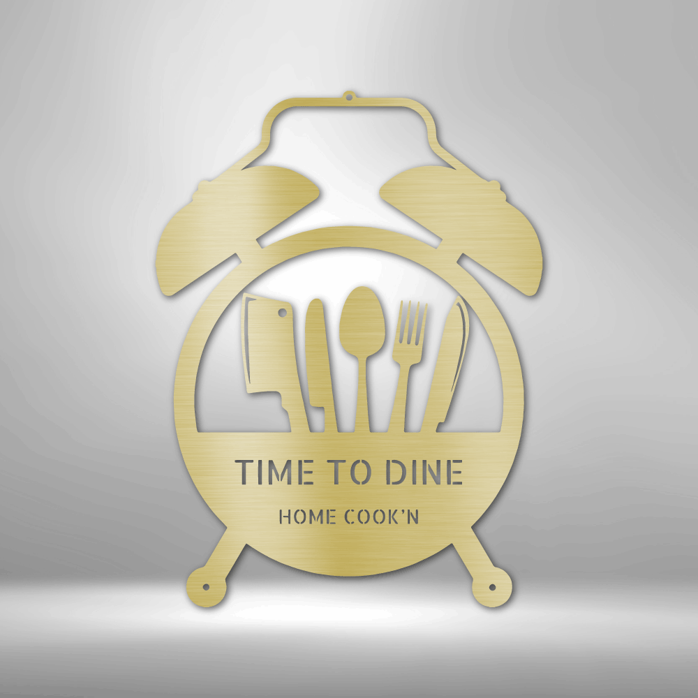 Food Time Monogram - Steel Sign