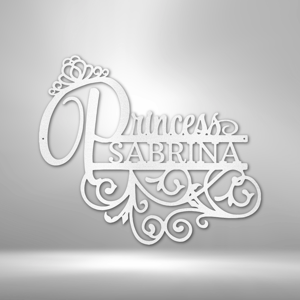 Princess Monogram - Steel Sign