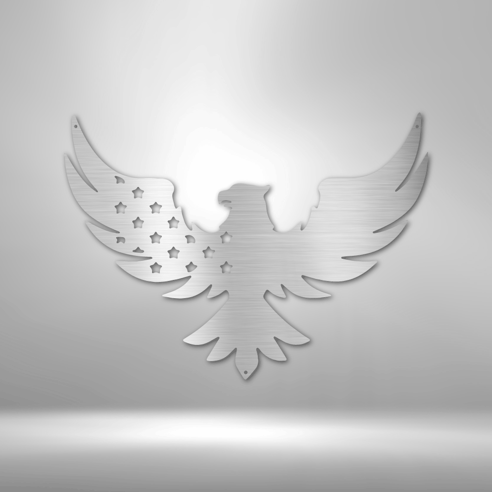 Patriotic Eagle - Steel Sign