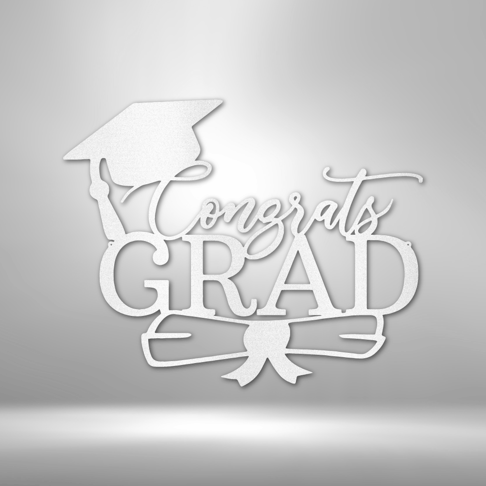 Congrats Grad Cap - Steel Sign