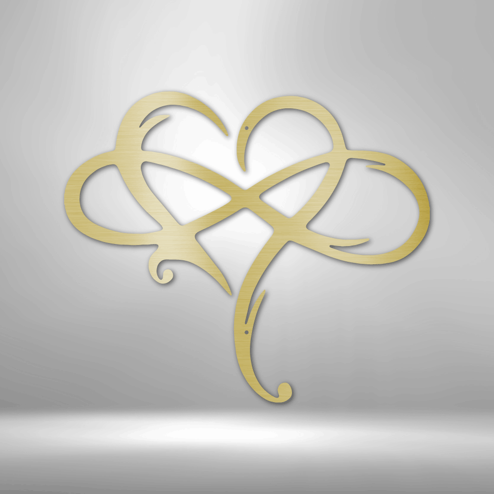 Infinity and Heart - Steel Sign