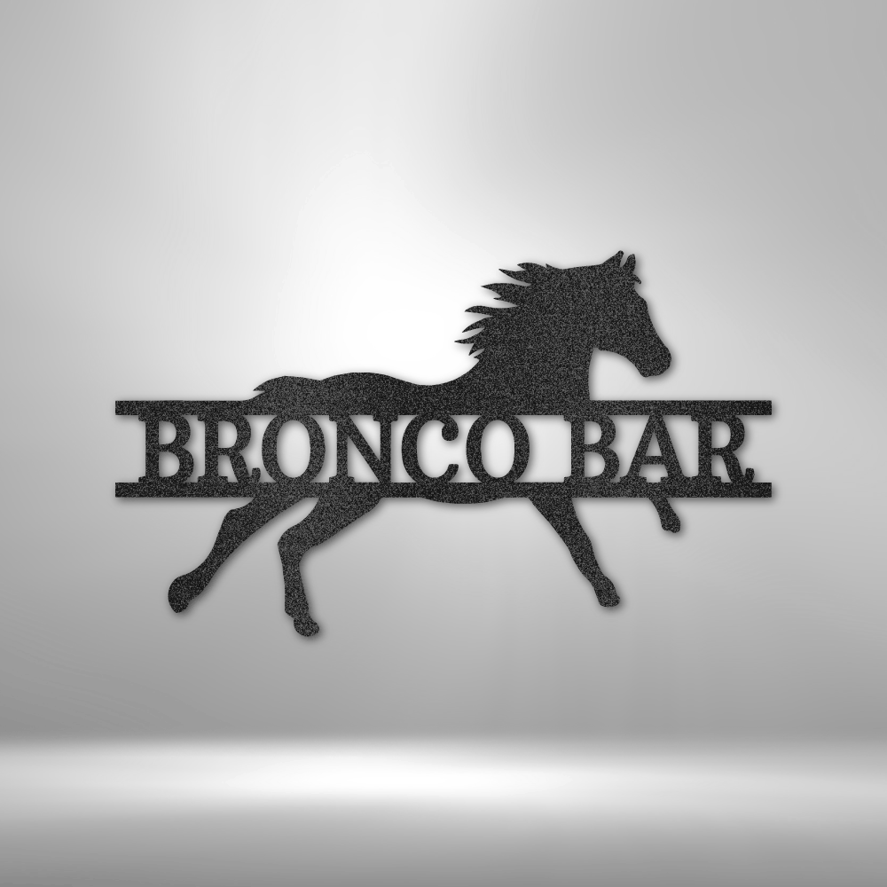 Personalized Sprinting Horse Metal Sign with Name