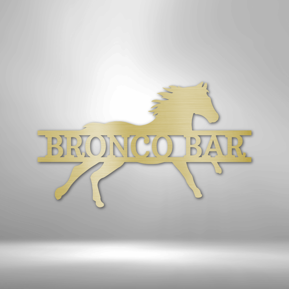 Personalized Sprinting Horse Metal Sign with Name